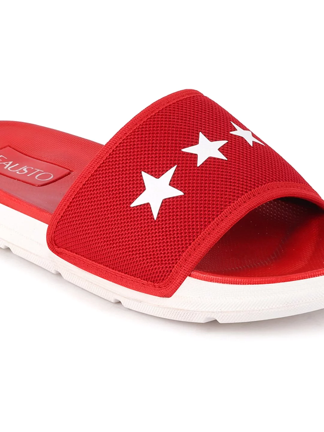 Men Red Casual Slip-On Flip-Flops