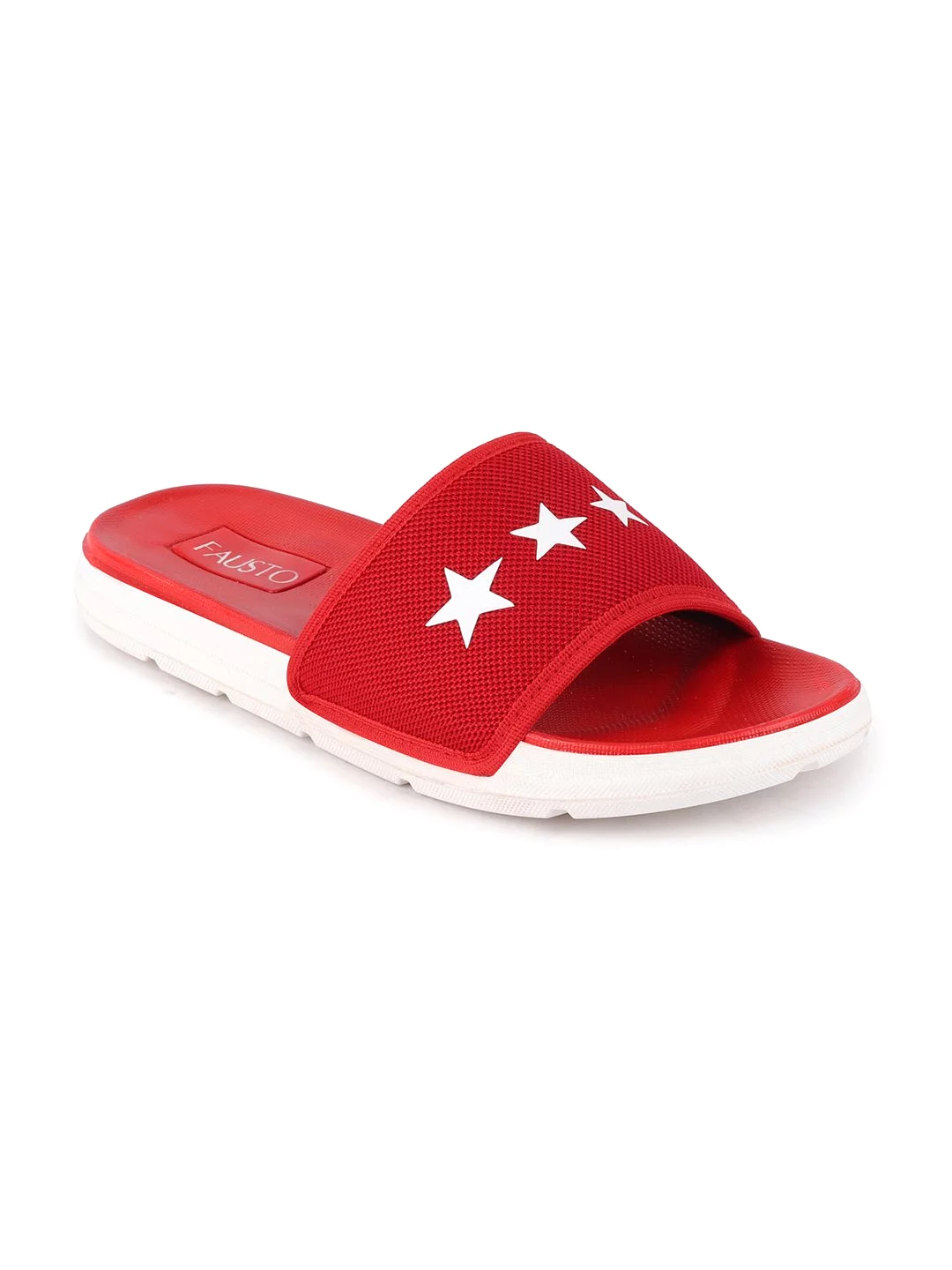 Men Red Casual Slip-On Flip-Flops