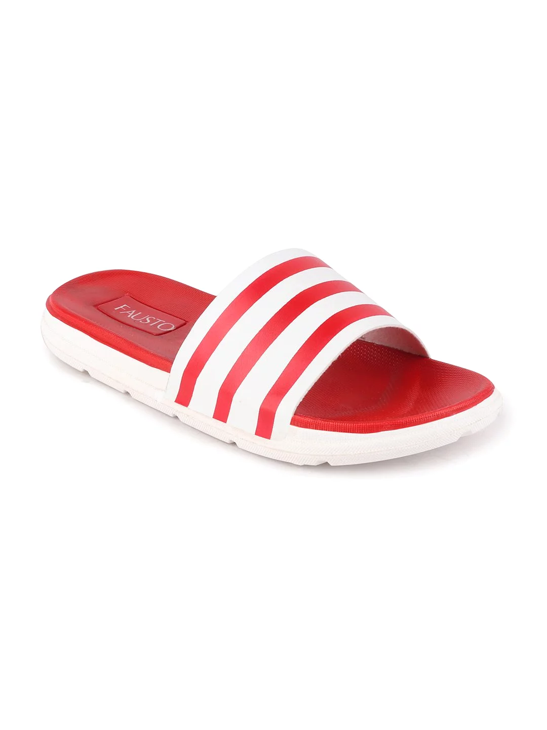 Men Red Casual Slip-On Flip-Flops