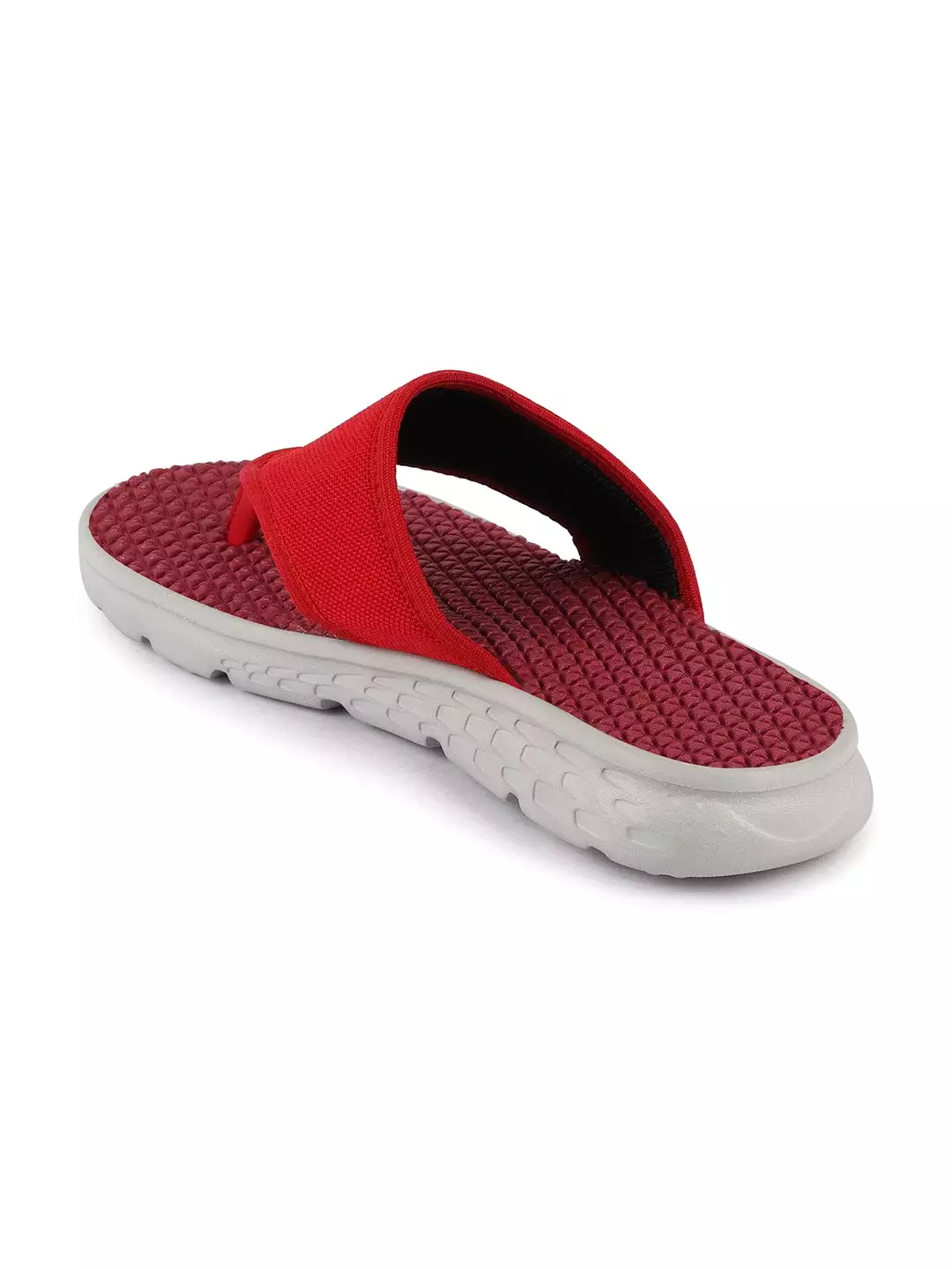 Men Red Slip On Slider Flip Flops