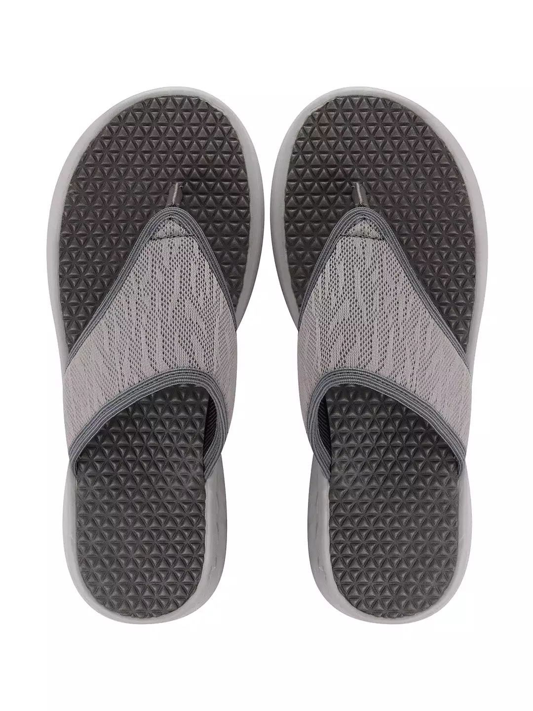 Men Steel Grey Casual Slip-On Flip-Flops