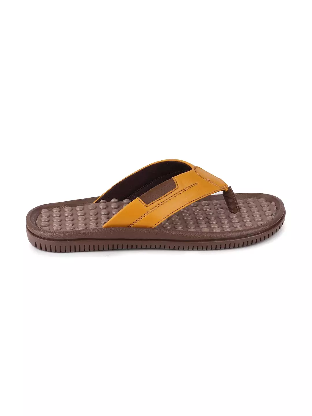 Men Tan Casual Slip-On Slippers