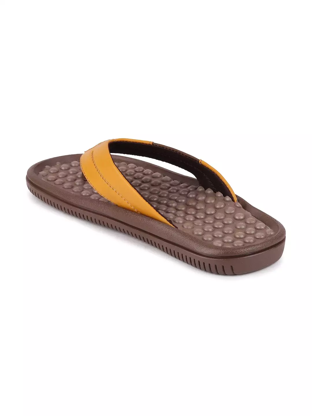 Men Tan Casual Slip-On Slippers