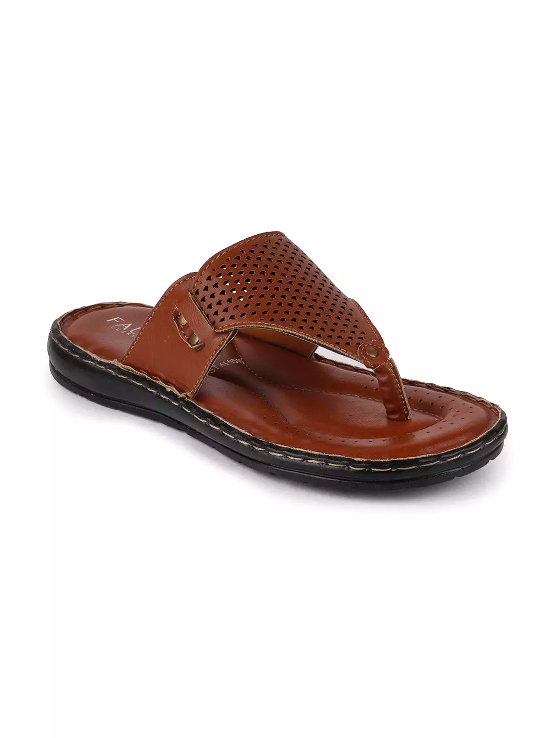 Men Tan Formal Slip-On Slippers