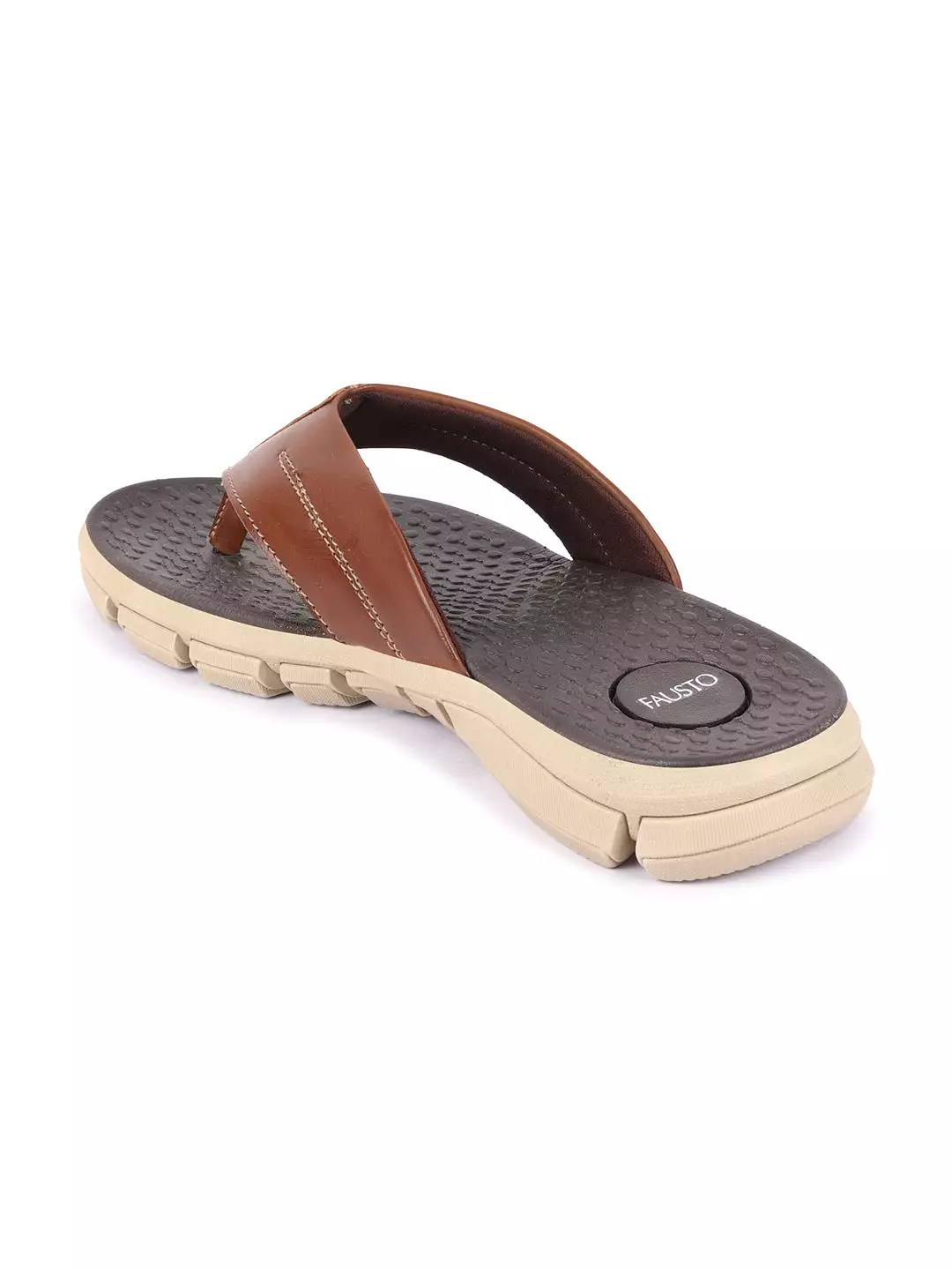 Men Tan Phylon Sole Flexible Ultrasoft Outdoor & House Slippers