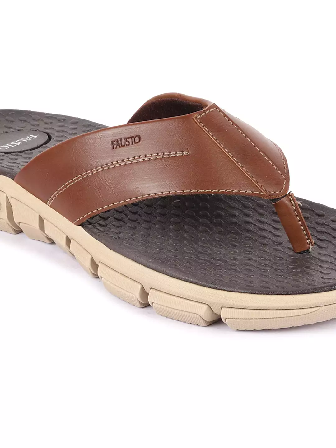 Men Tan Phylon Sole Flexible Ultrasoft Outdoor & House Slippers