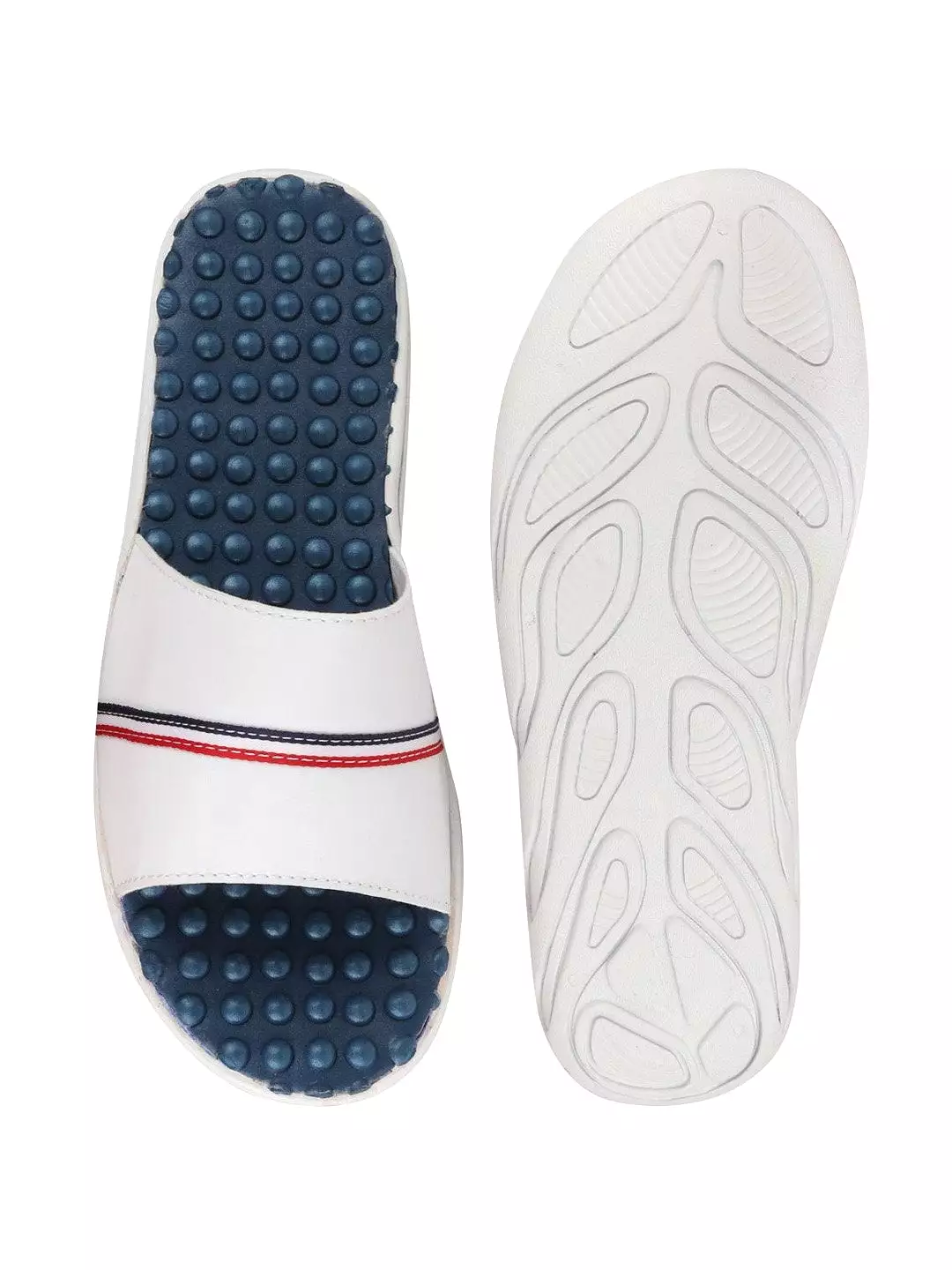 Men White Casual Slip-On Flip-Flops