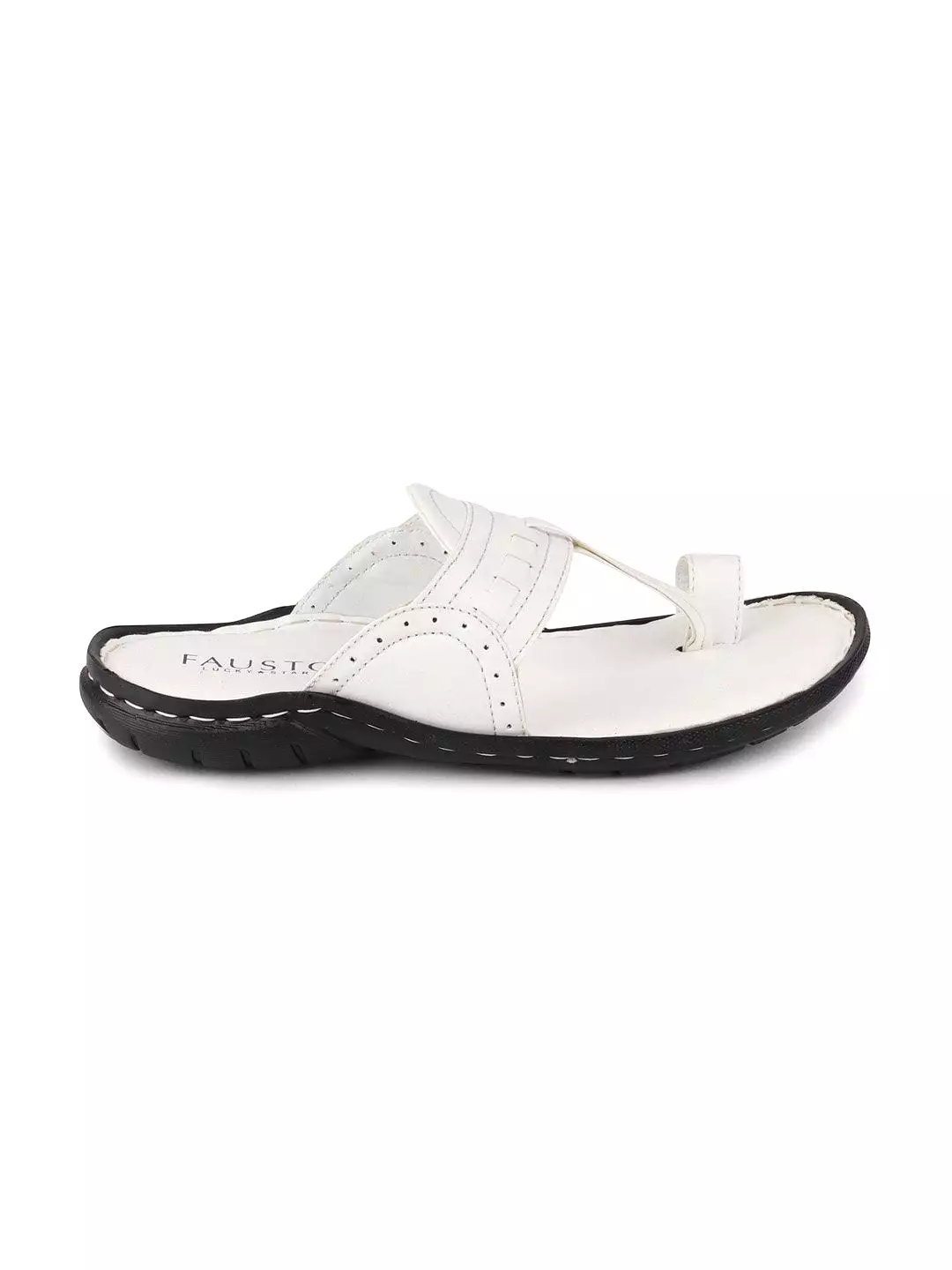 Men White Formal Slip-On Slippers