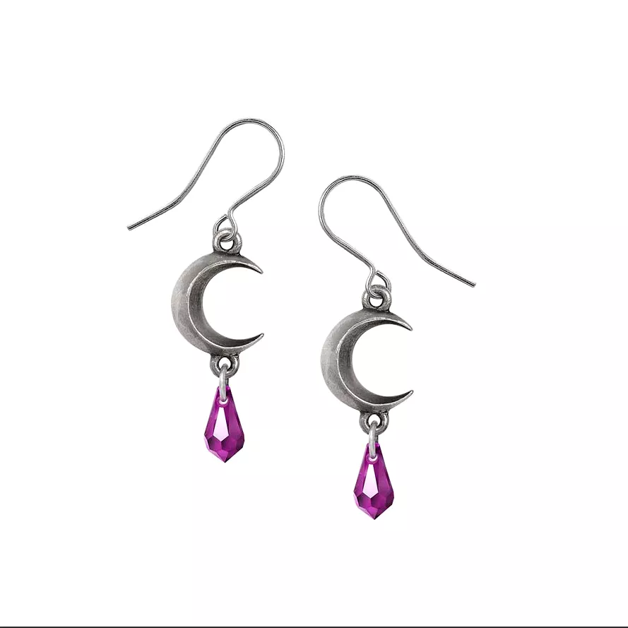 Moon - Amethyst Earrings