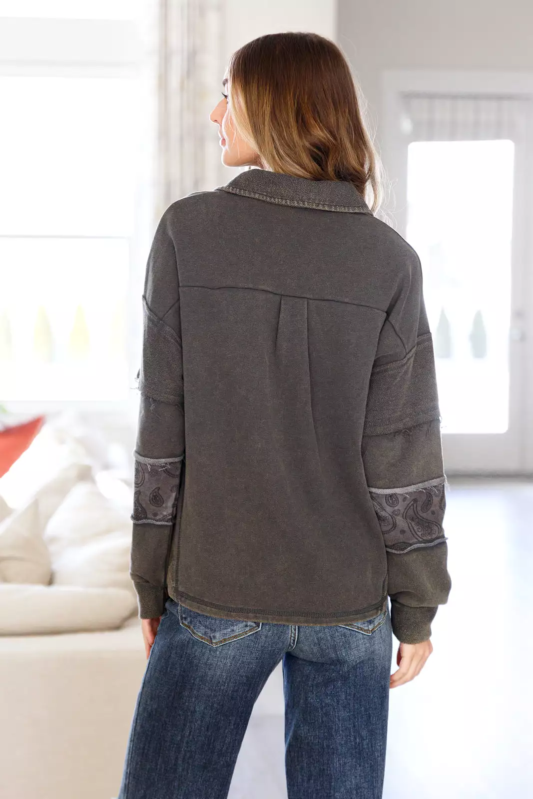 Moonstone Mineral Wash Pullover