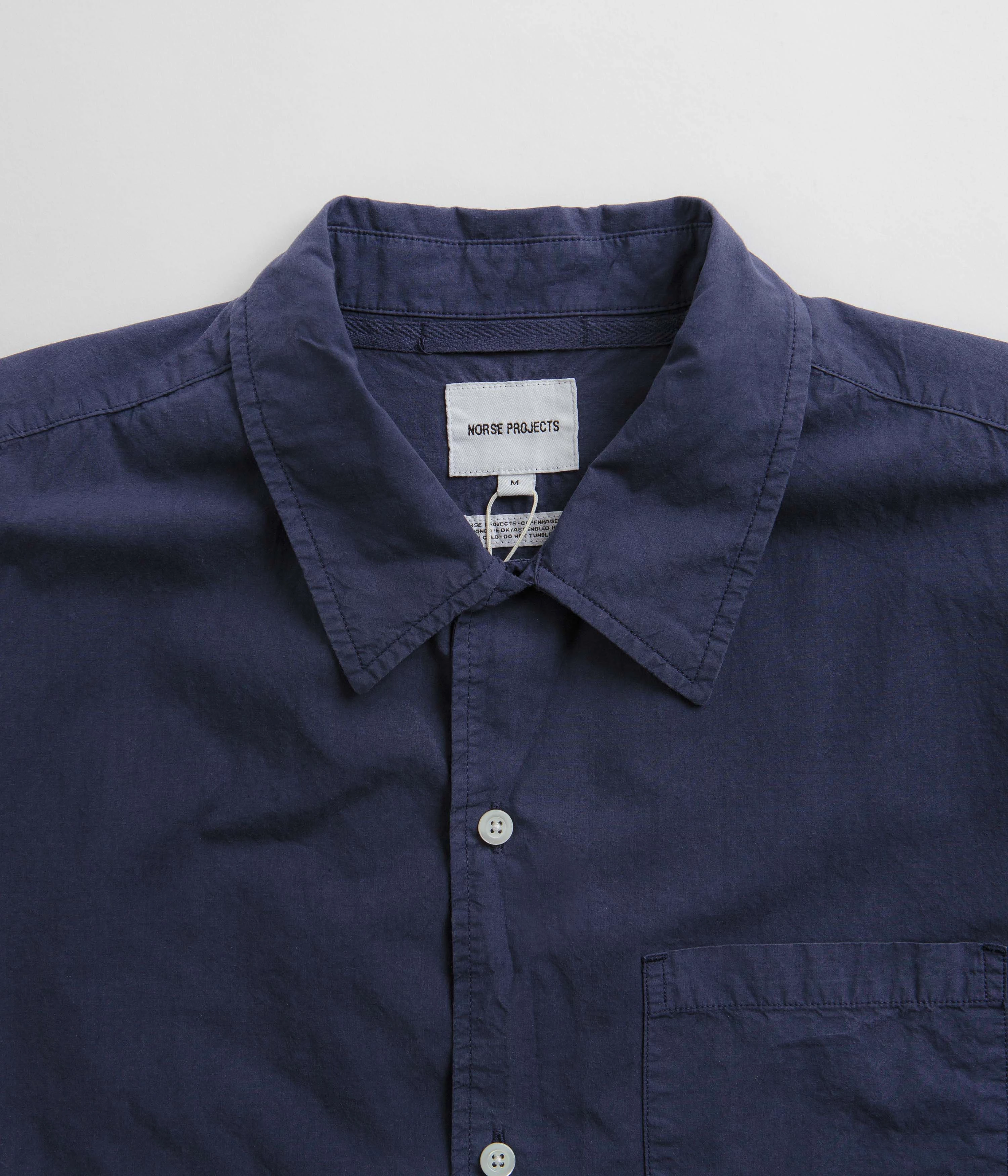 Norse Projects Carsten Tencel Shirt - Calcite Blue