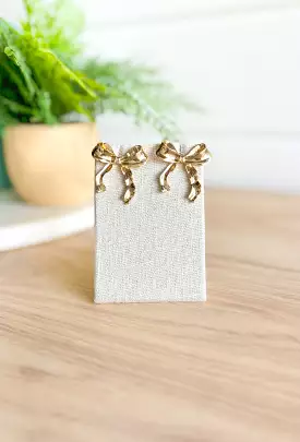 Paris Streets Bow Earrings