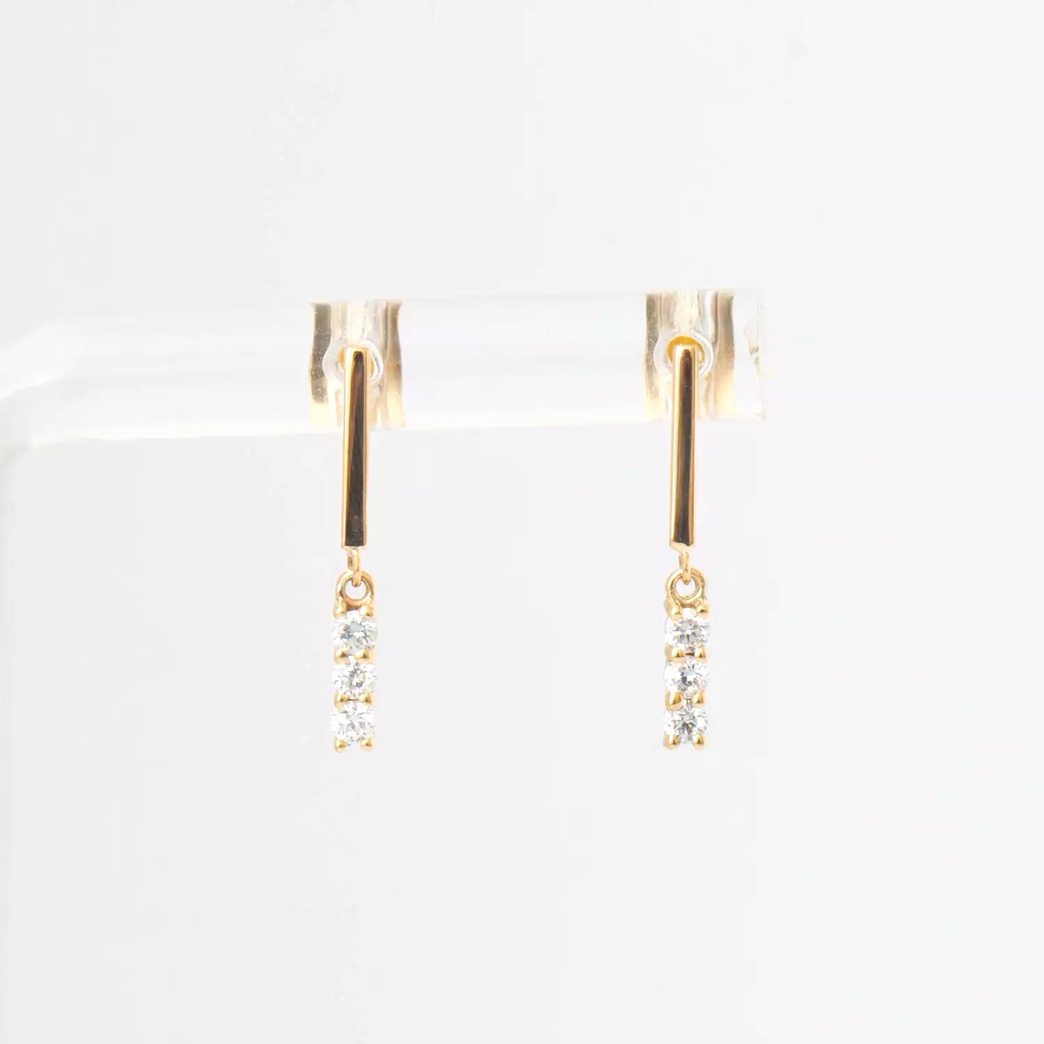 Pavé Drop Bar Earrings