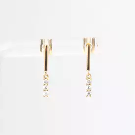 Pavé Drop Bar Earrings