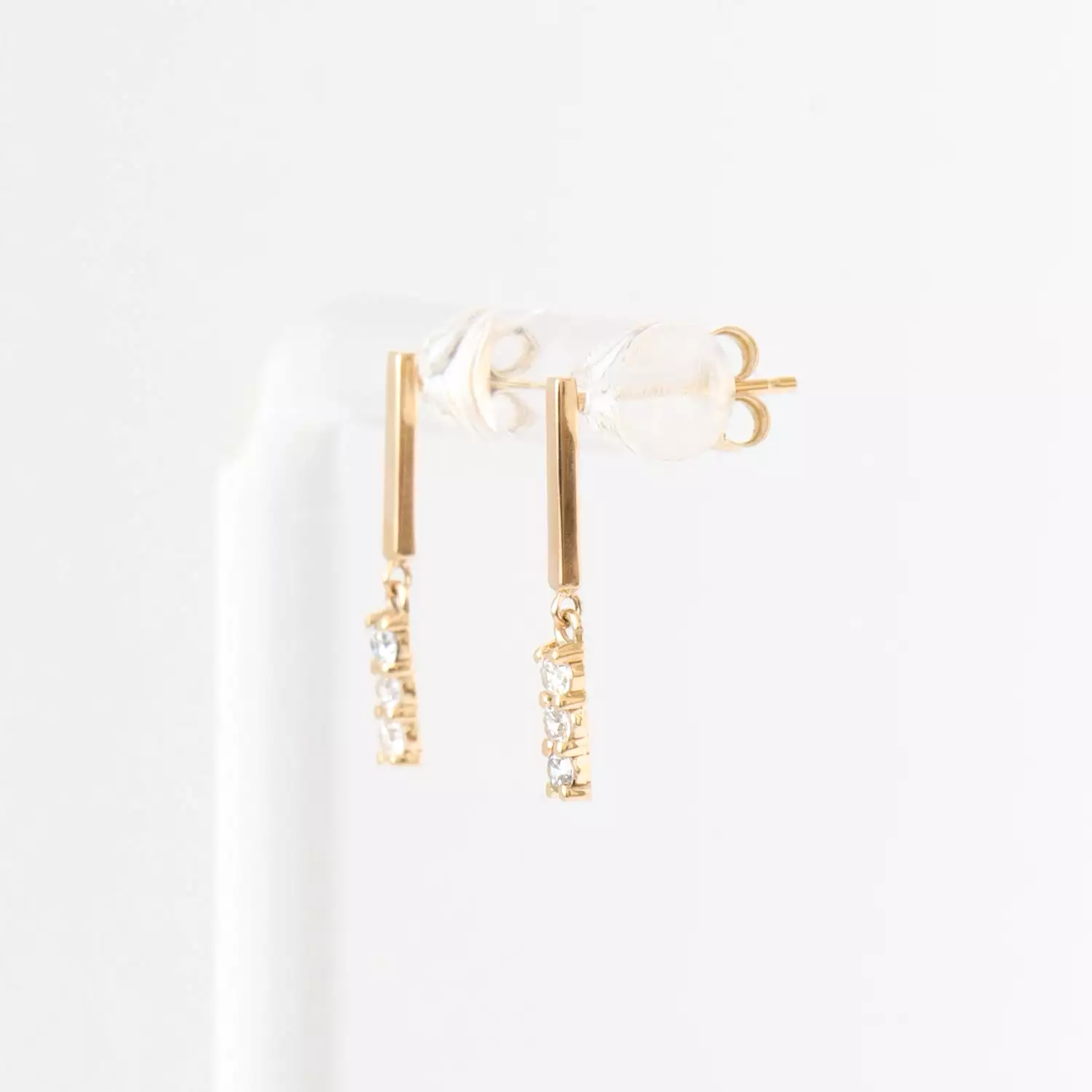 Pavé Drop Bar Earrings