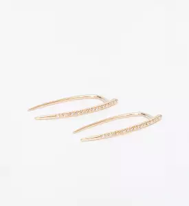 Pavé Large Infinite Tusk Earrings