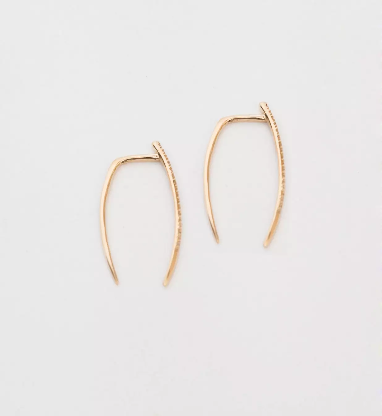 Pavé Large Infinite Tusk Earrings