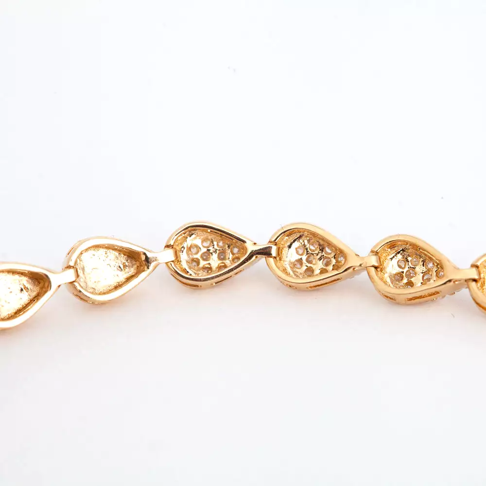 Pavé Pear Shape Tennis Bracelet