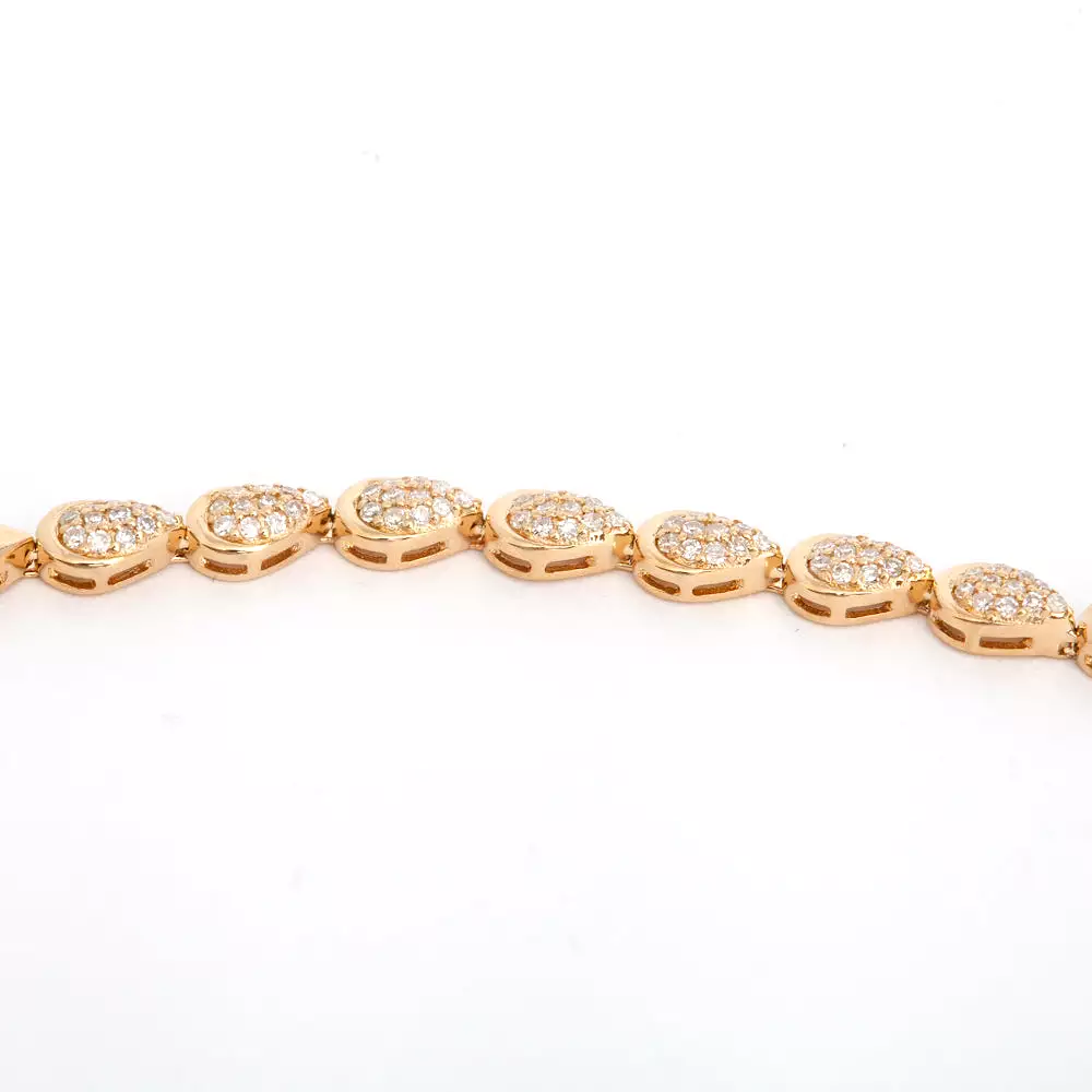 Pavé Pear Shape Tennis Bracelet