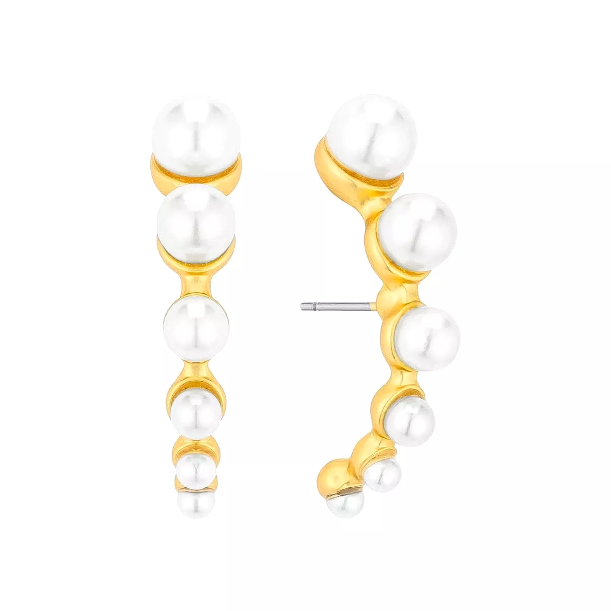 Pearl Accent Stud Earrings