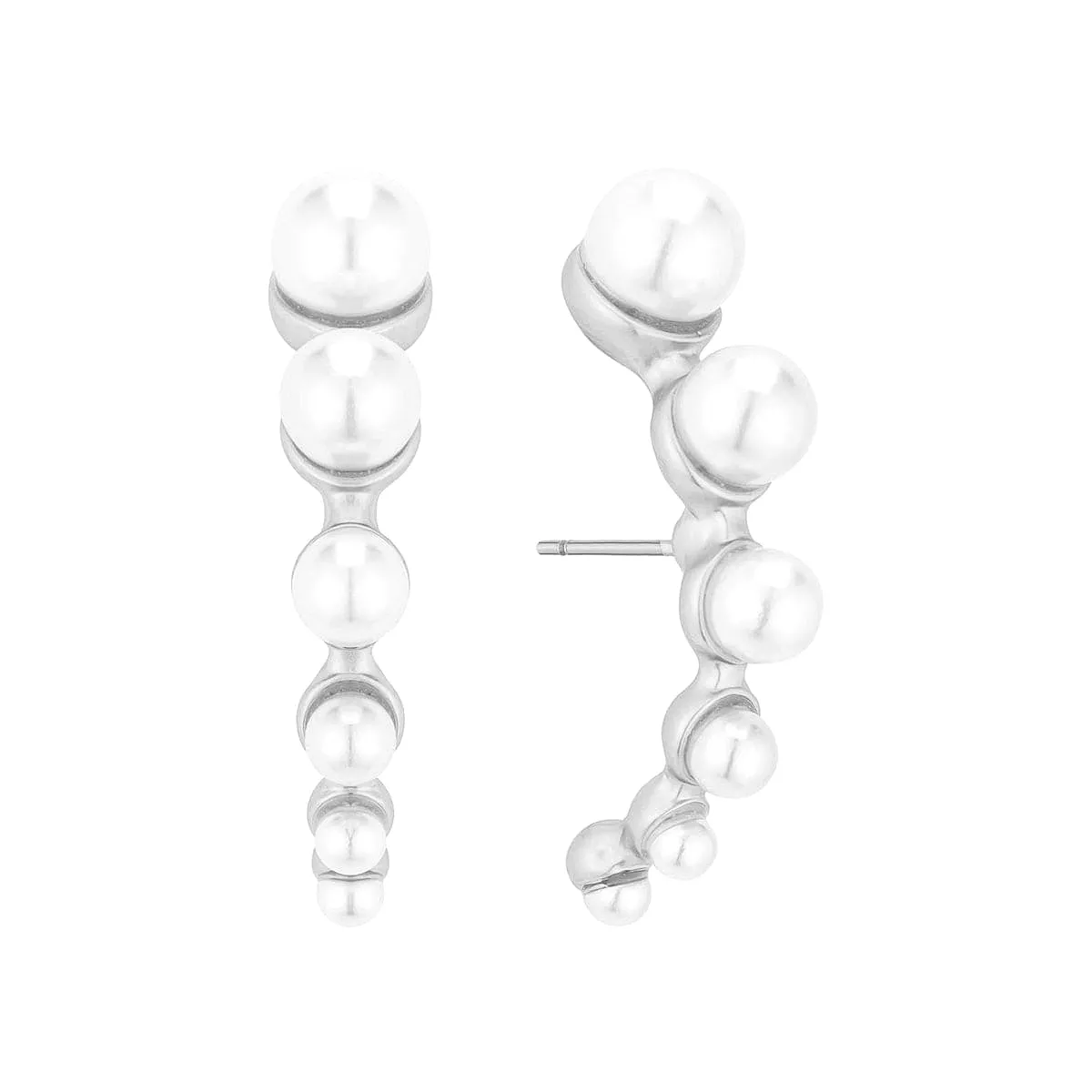 Pearl Accent Stud Earrings