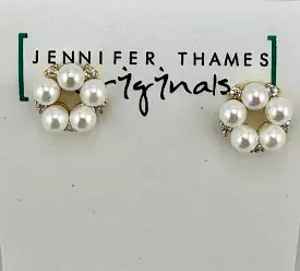 Pearl Flower Stud Earring