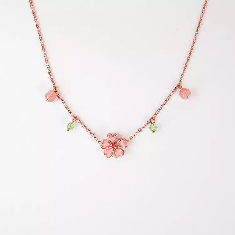 Pink Flower Necklace MK18644