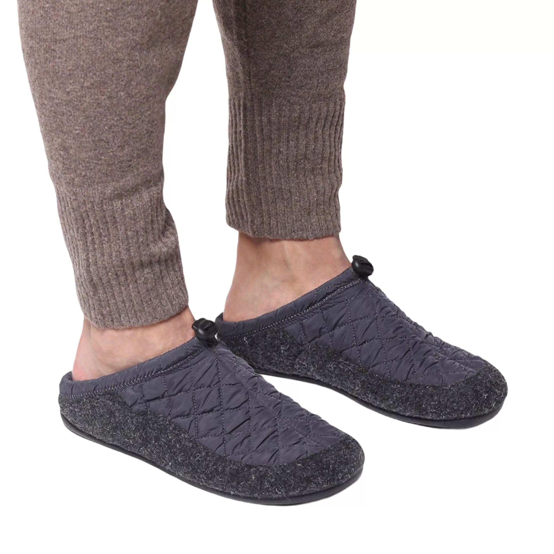 Plain Cotton Blend Slippers for Men - Nadir-UM