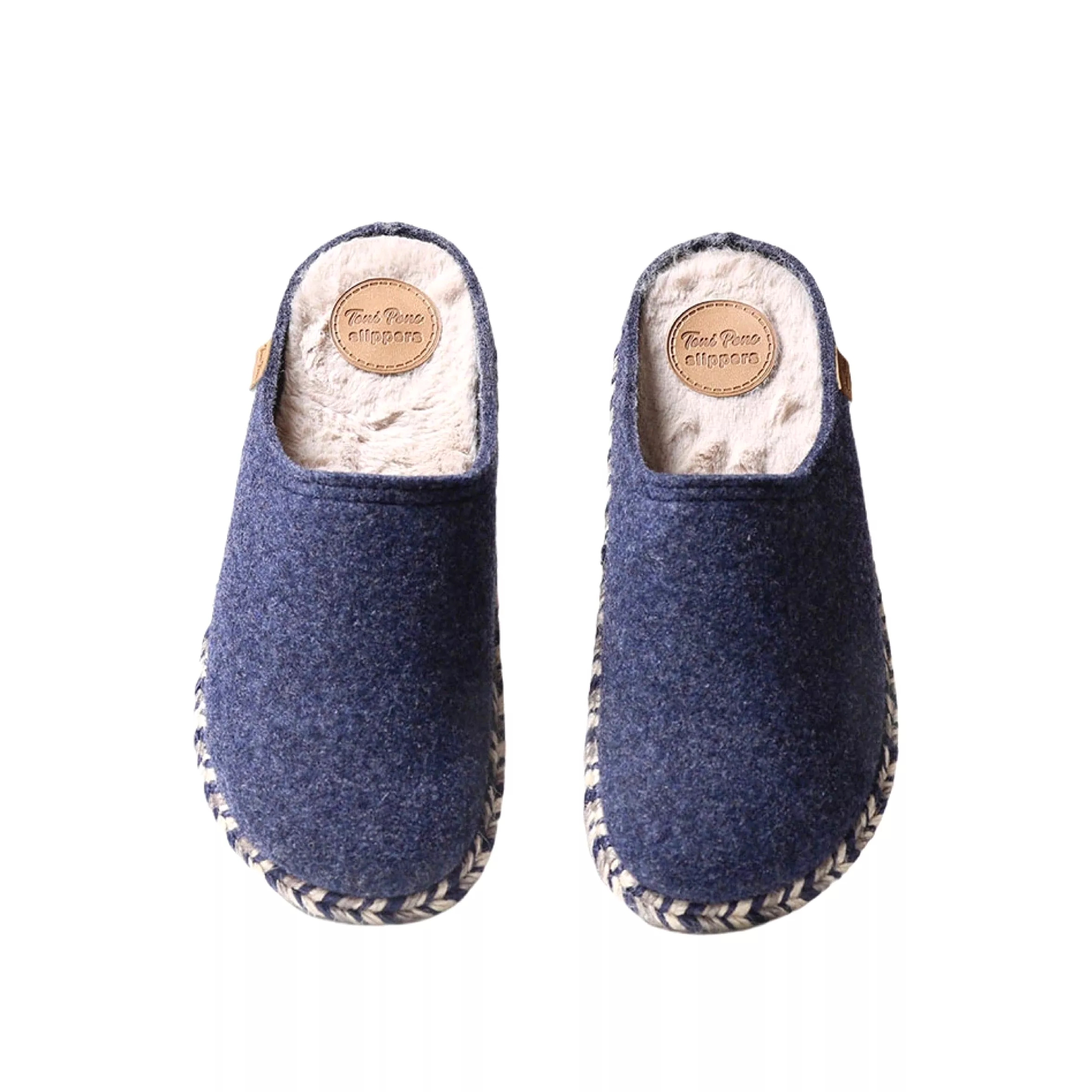 Plain Felt Slippers for Men - Nabor-FP