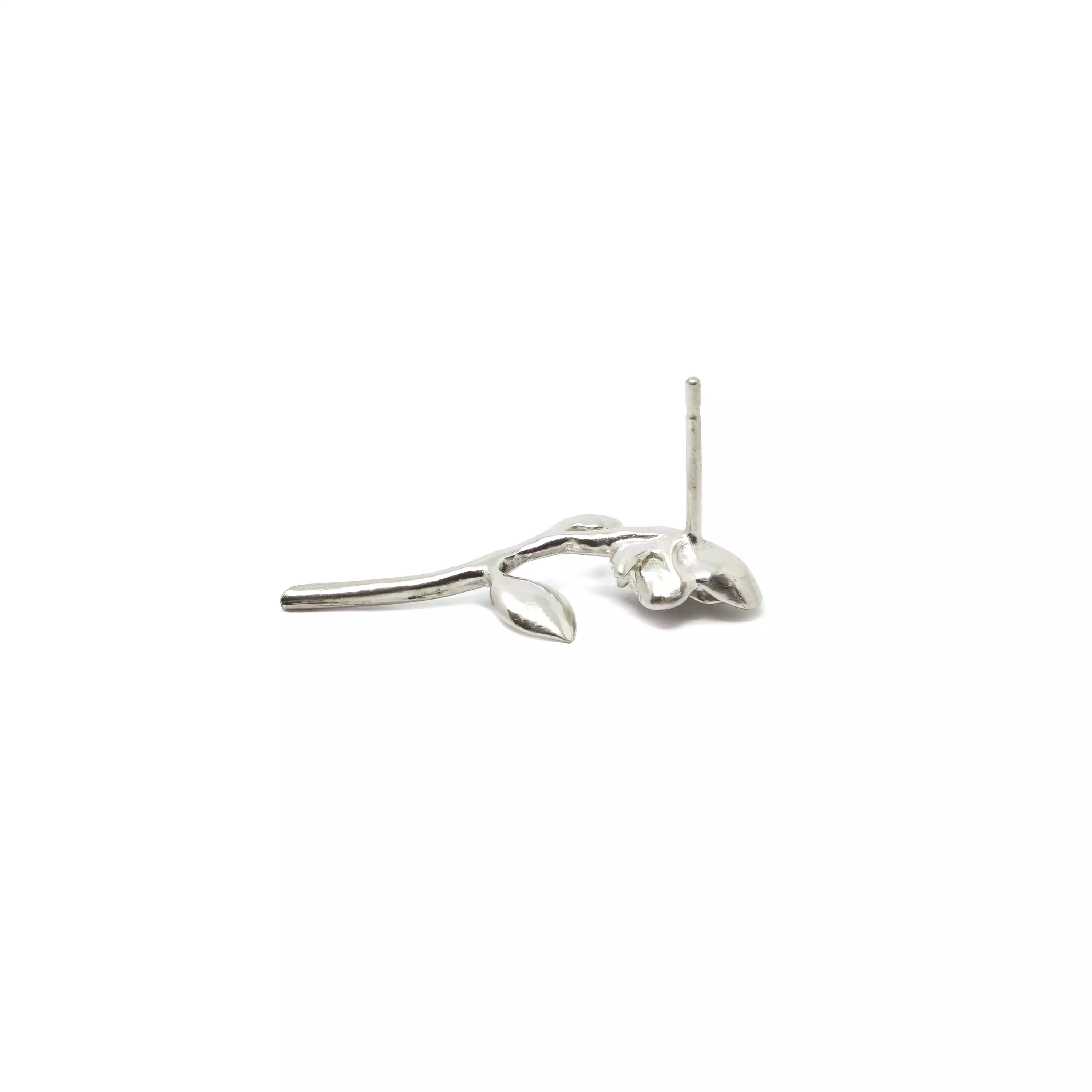 Rose Stud Earring - Sterling Silver