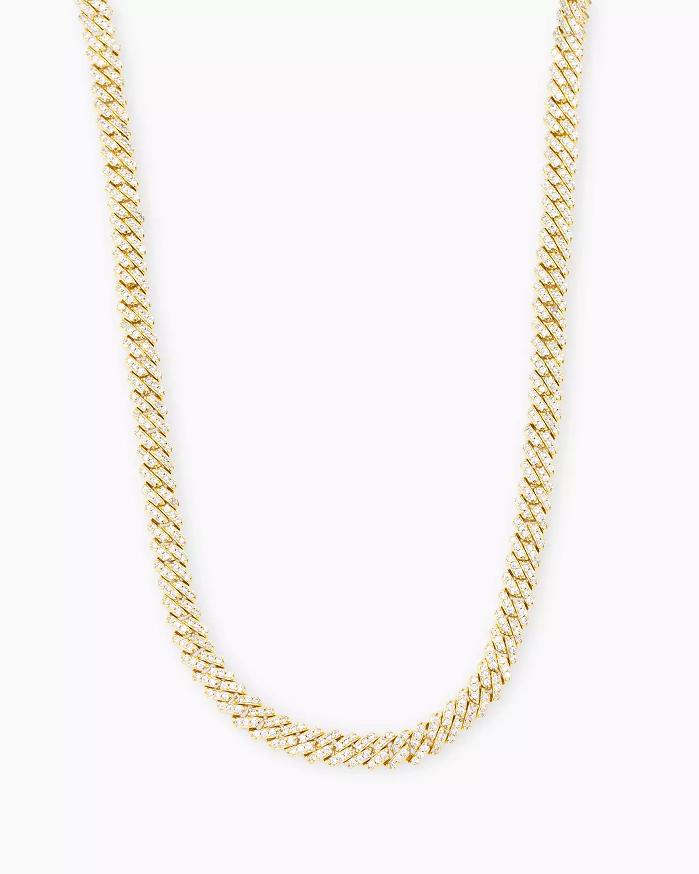 Saint Morta 6mm Iced Cuban Prong Chain Iced Gold