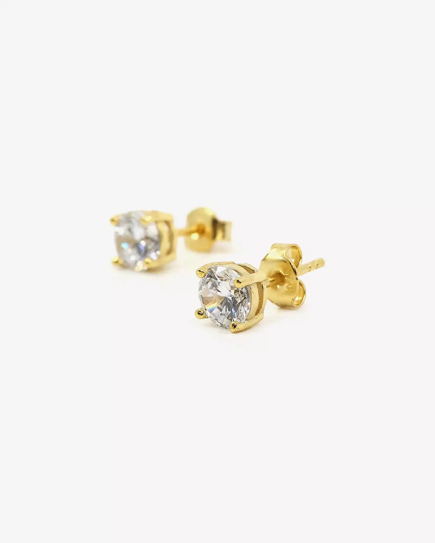 Saint Morta Round Cut Earrings Iced Gold