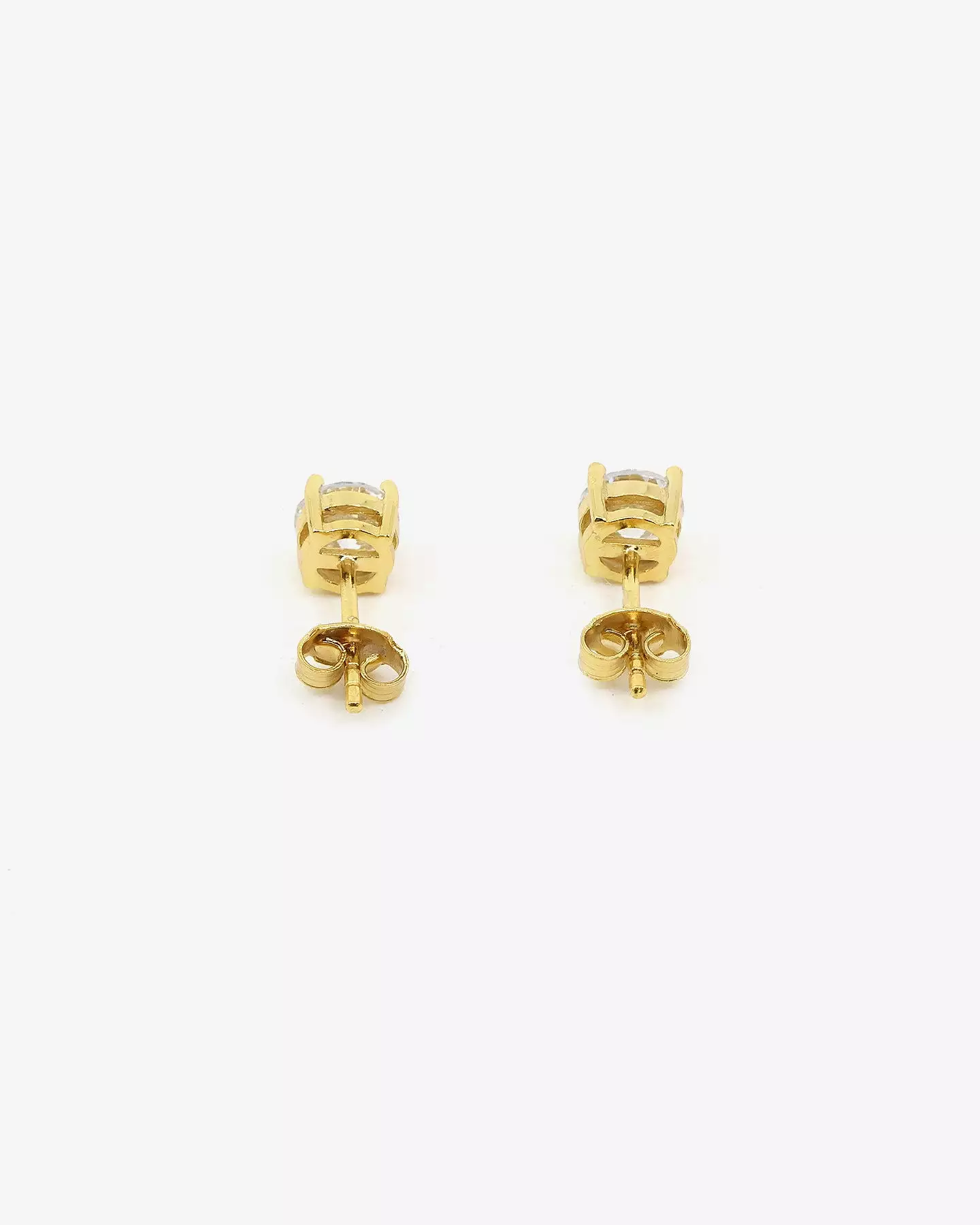 Saint Morta Round Cut Earrings Iced Gold