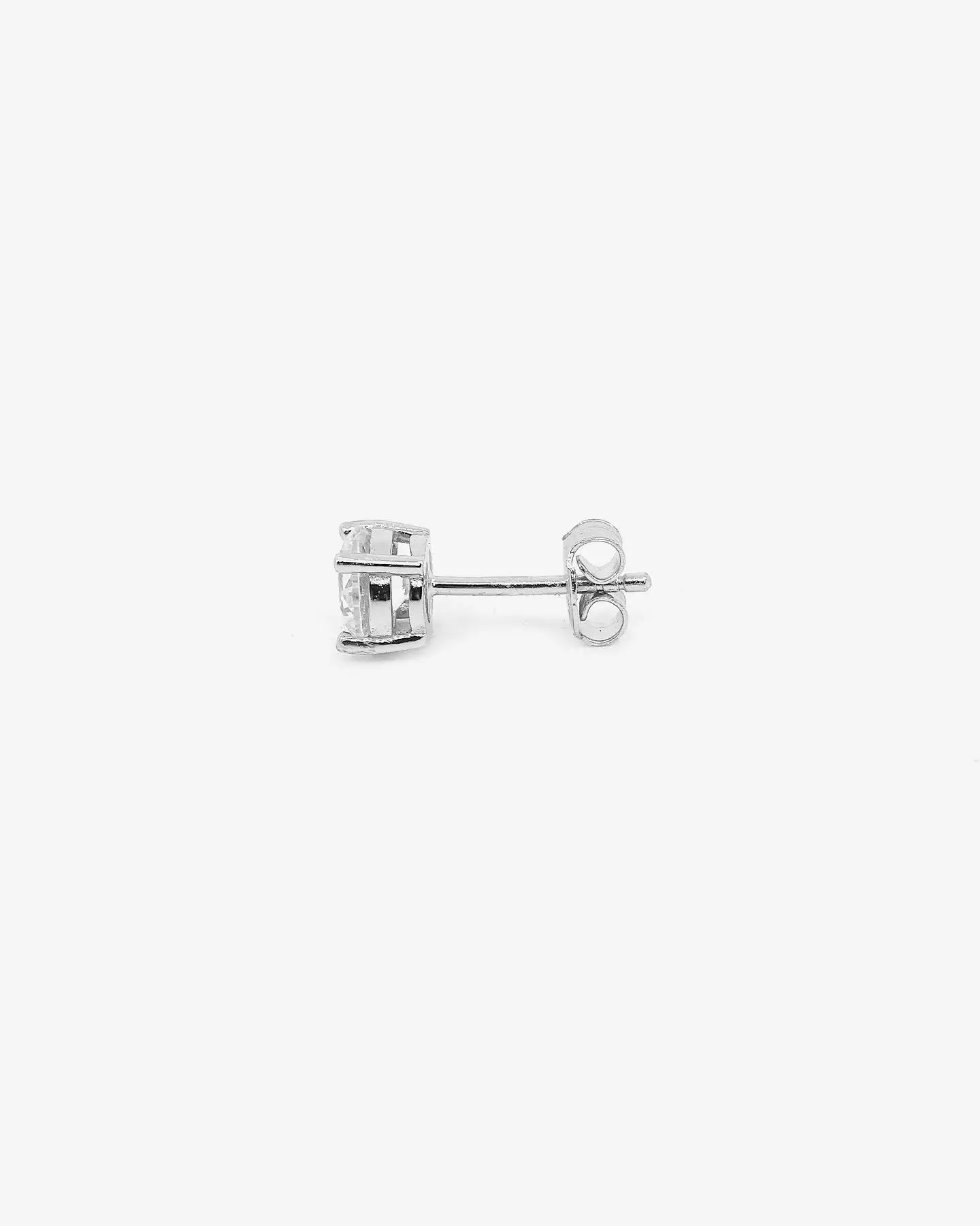 Saint Morta Round Cut Earrings Iced White Gold