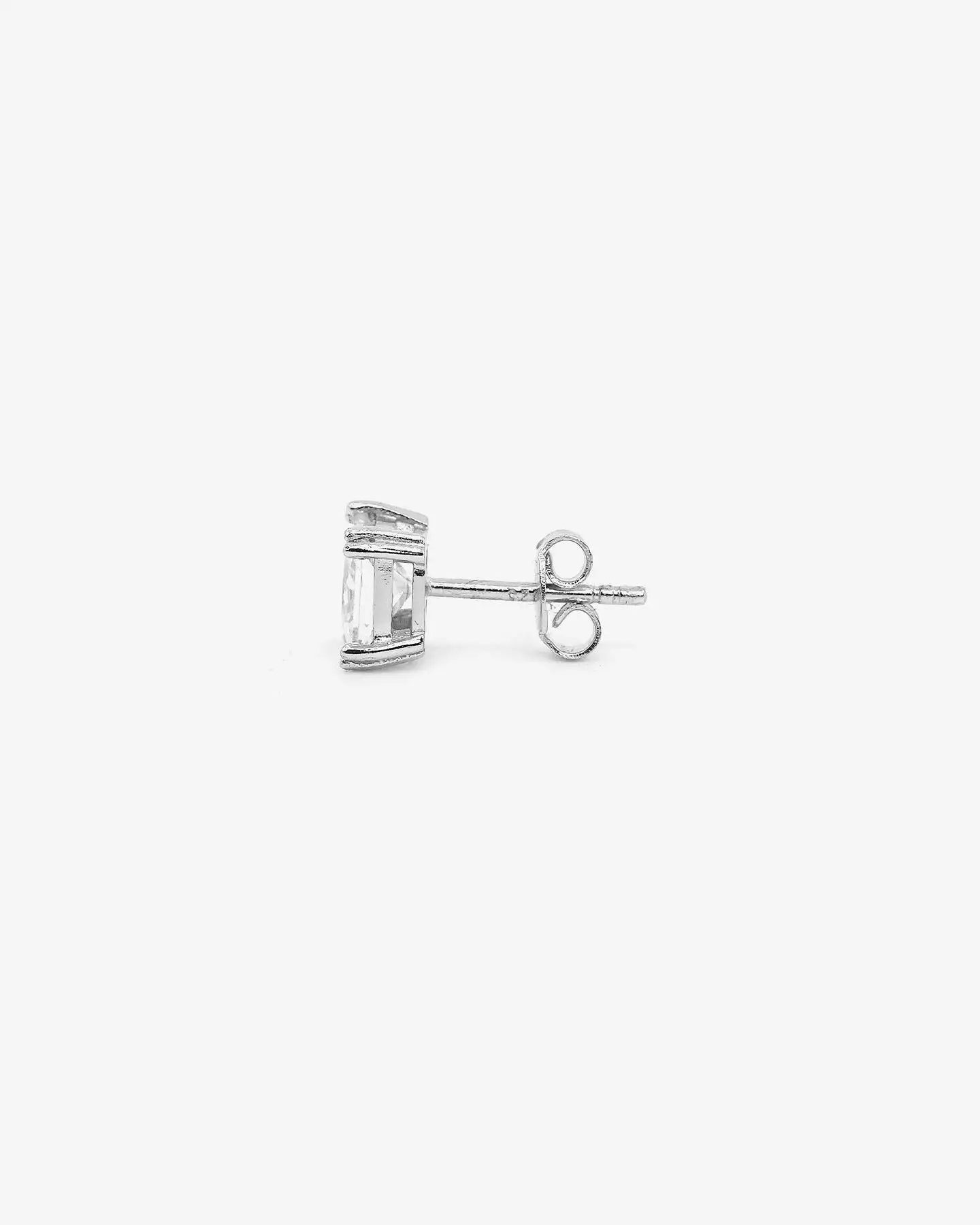 Saint Morta Square Cut Earrings White Gold