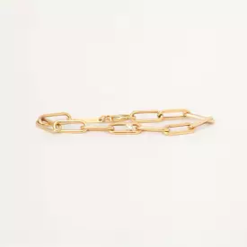 Single Nested Diamond Large Paperclip Chain Bracelet