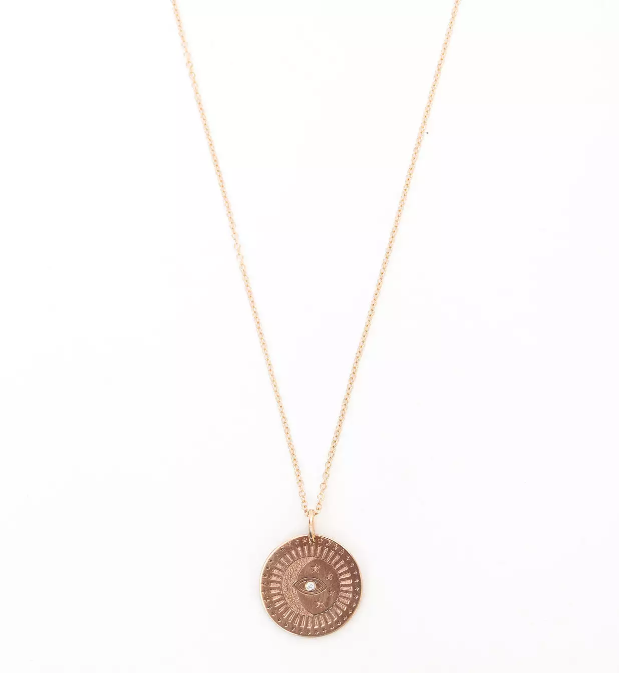 Small Celestial Protection Medallion Necklace