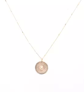 Small Sunbeam Medallion Necklace