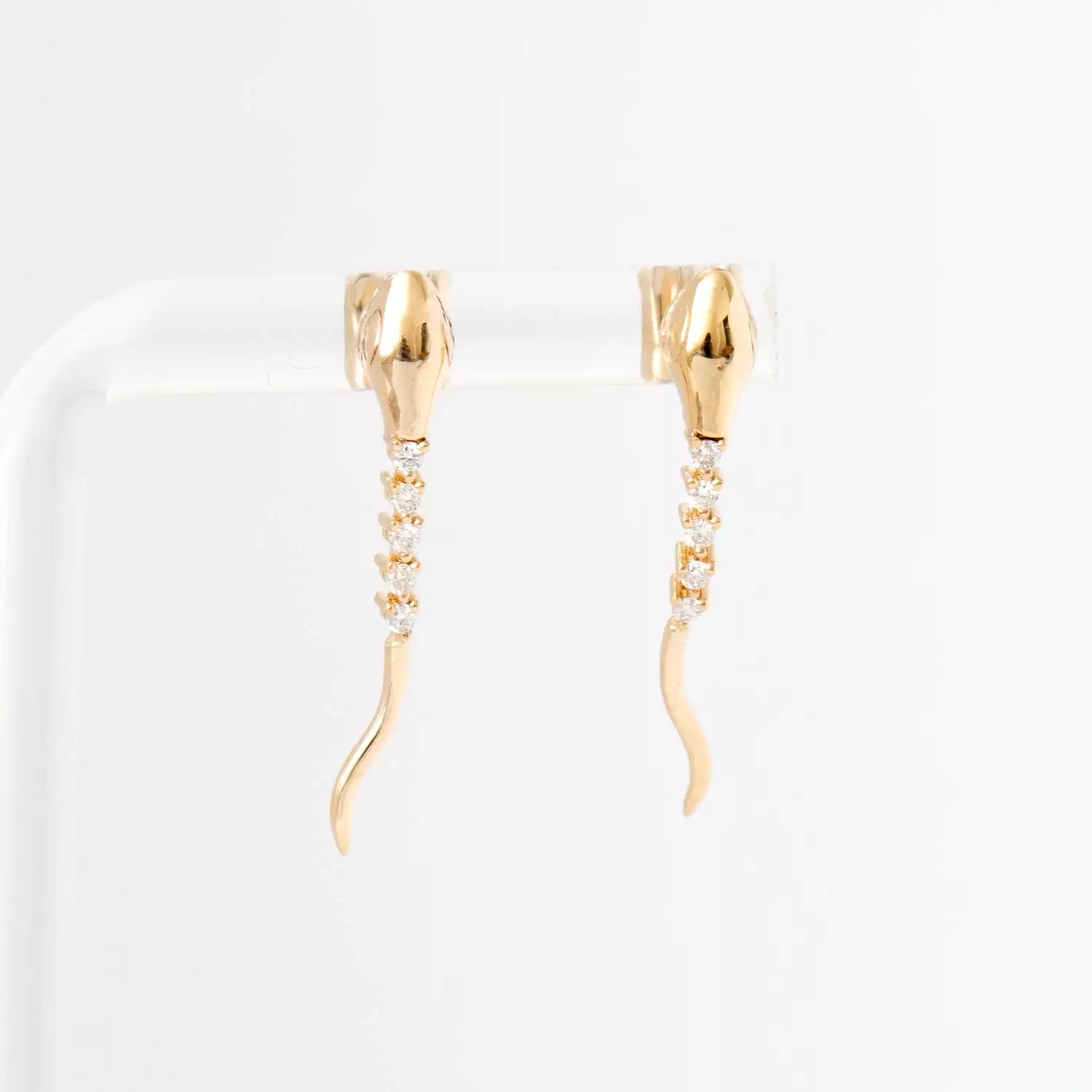 Snake Diamond Tennis Earrings