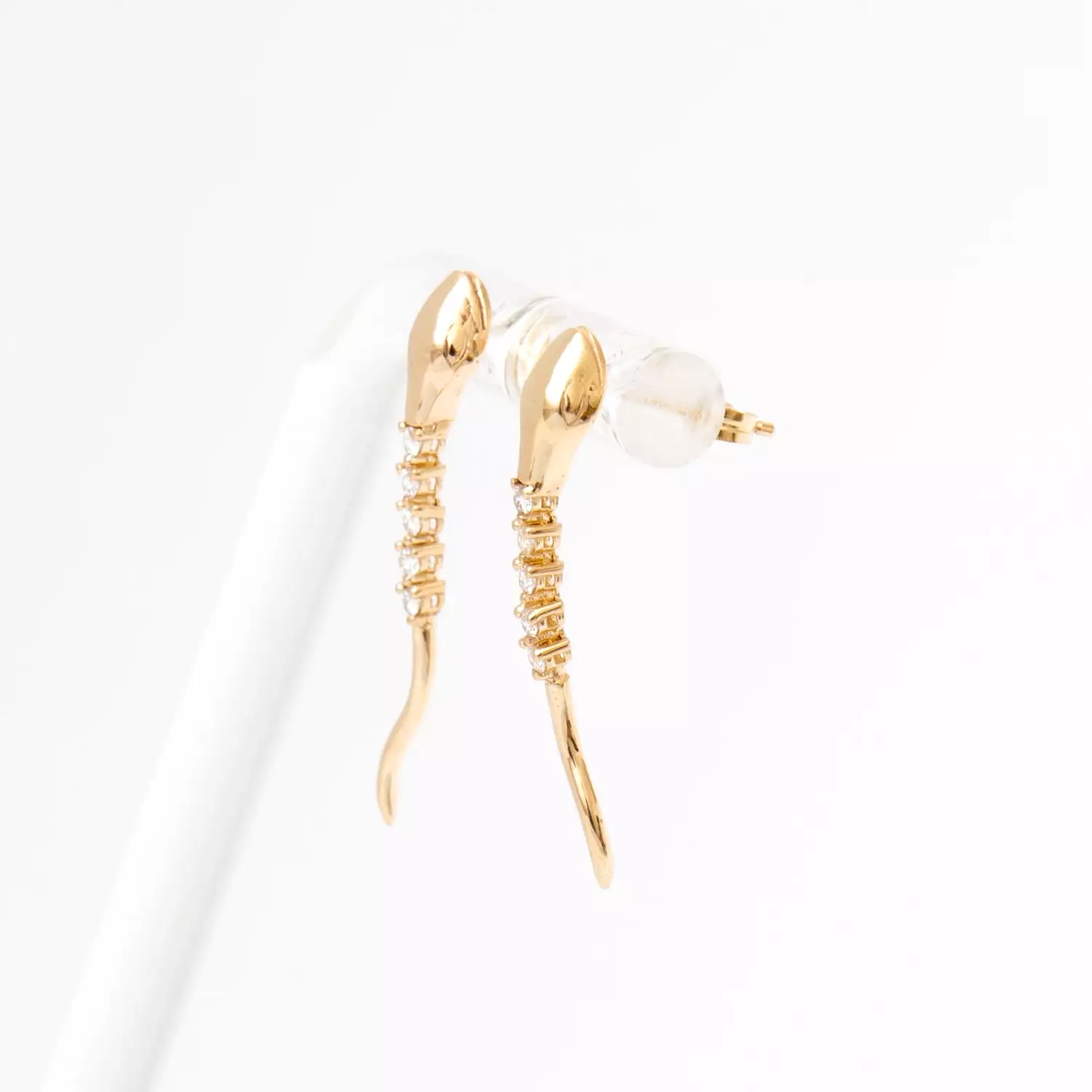 Snake Diamond Tennis Earrings