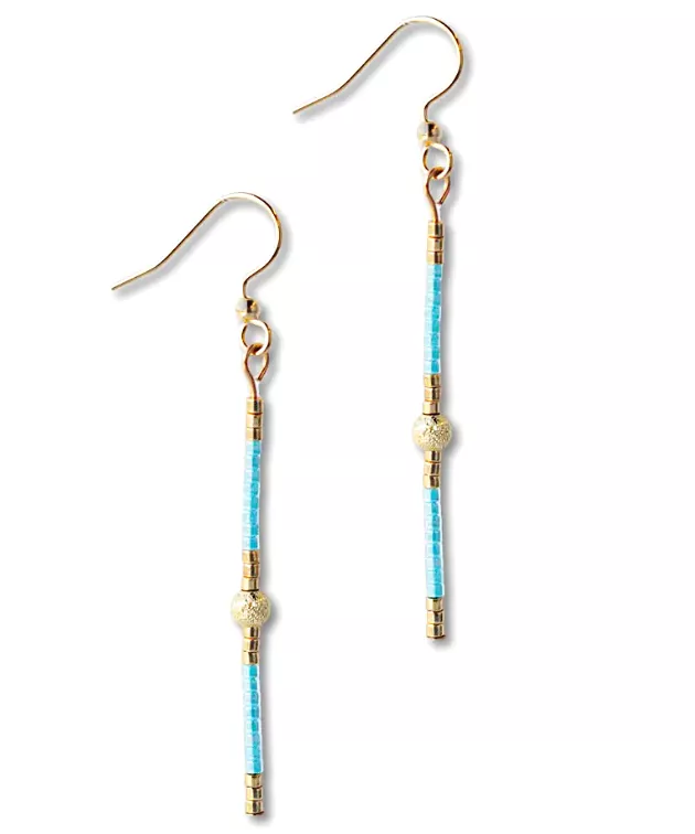 Sprinkles Earrings - Gold/Turquoise