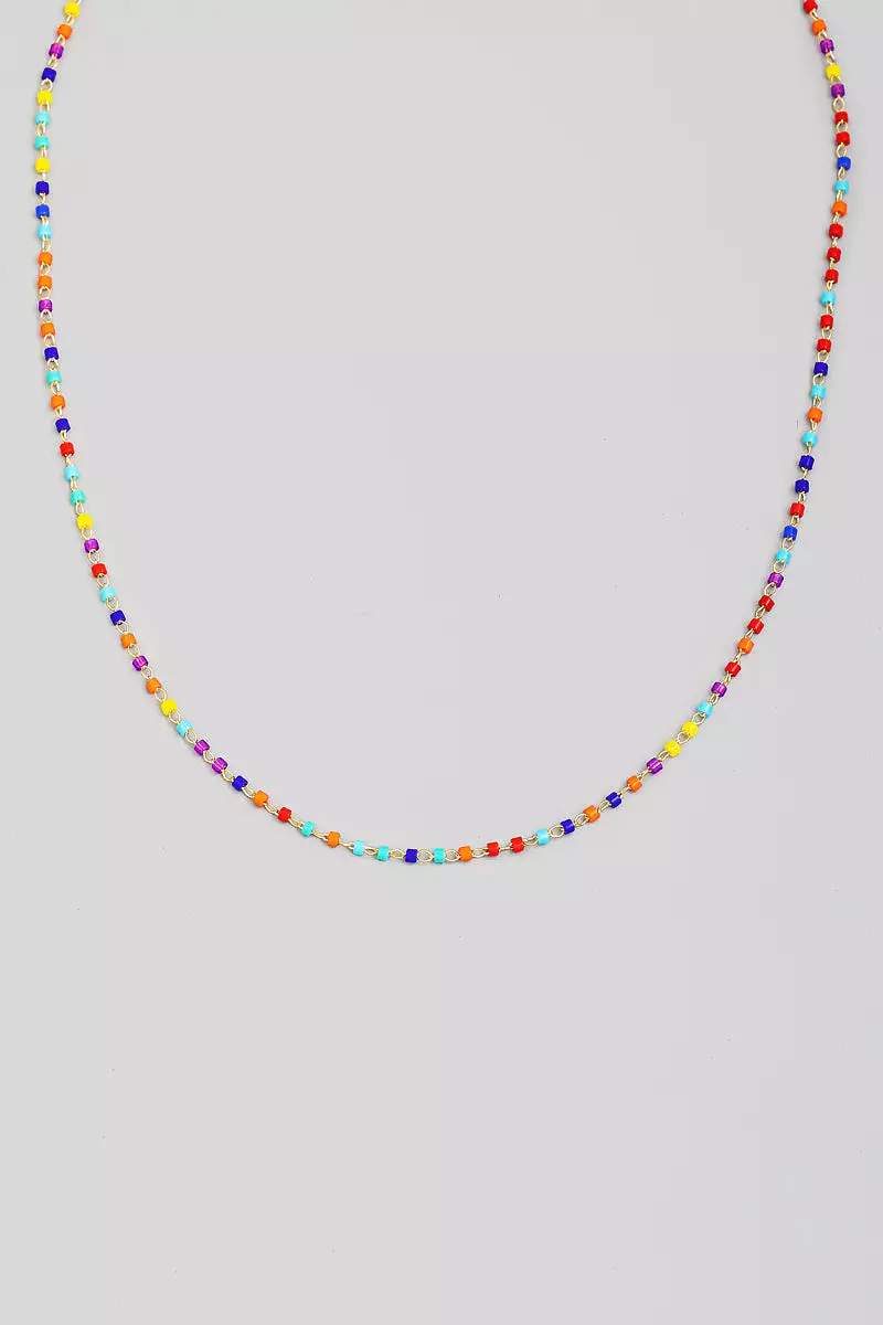 Square Beaded Necklace