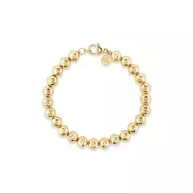 Squash Bead Bracelet - Yellow Gold