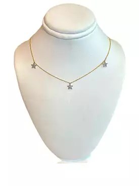 S.Row Designs 14K Gold and Diamond Star Necklace