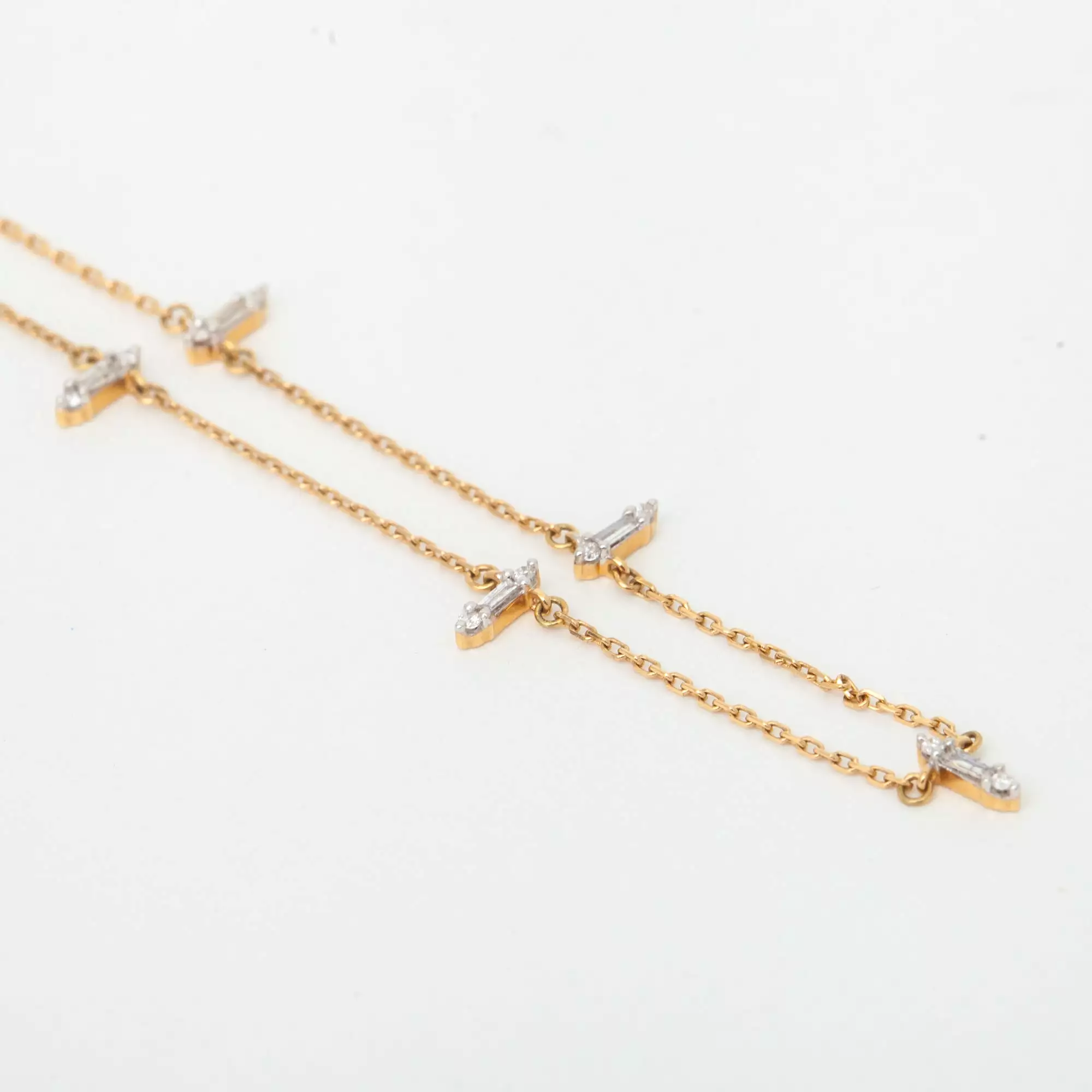 Stack Baguette Chain Necklace