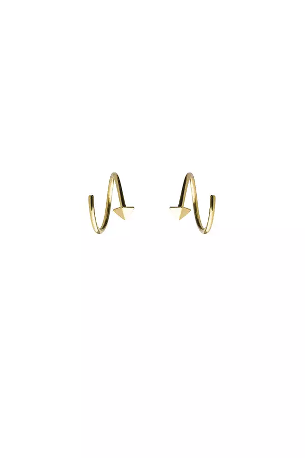 Stud Twirl Earring, Gold