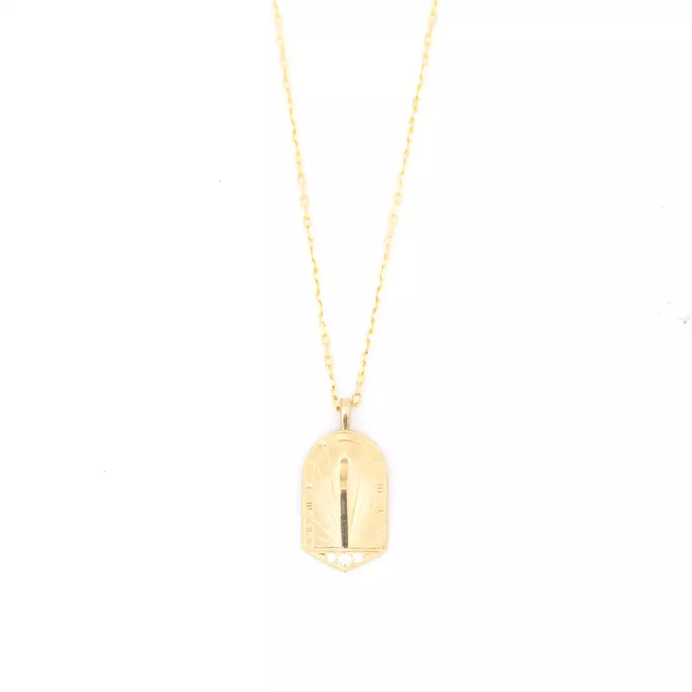 Sundial Medallion Pendant Necklace