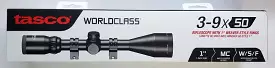 Tasco World Class 3-9x 50mm Rifle Scope w/ Weaver Style Rings TWC3950