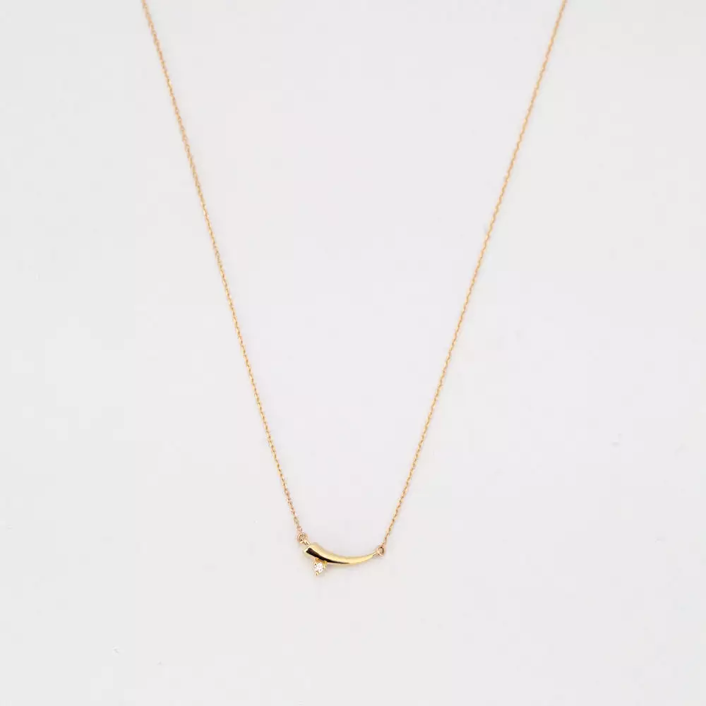 Thorn Tiny Single Diamond Necklace