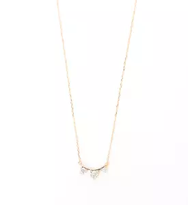 Three Diamond Amigos Curve Necklace